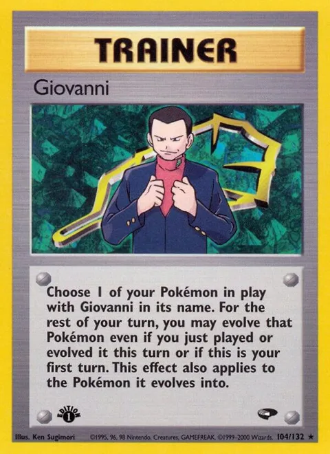Giovanni 104 #104/132 Unlimited Pokémon card from Gym Challenge