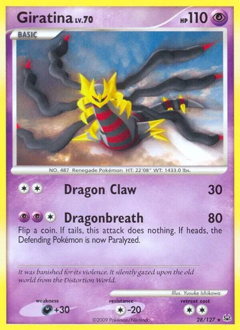 Giratina 28 #28/127 Reverse Holofoil Pokémon card from Platinum