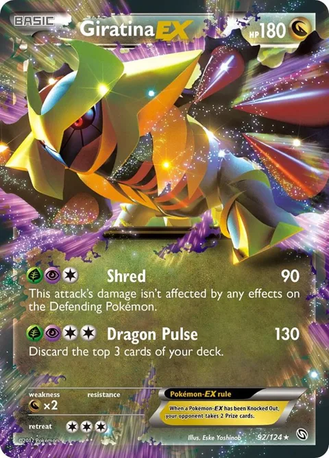 Giratina EX #92/124 Holofoil Pokémon card from Dragons Exalted