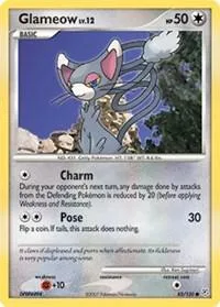 Glameow #83/130 Pokémon card from Diamond and Pearl