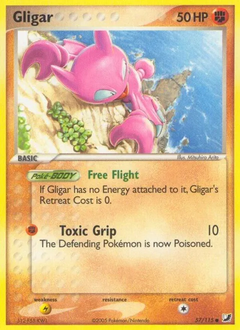 Gligar #57/115 Reverse Holofoil Pokémon card from EX Unseen Forces