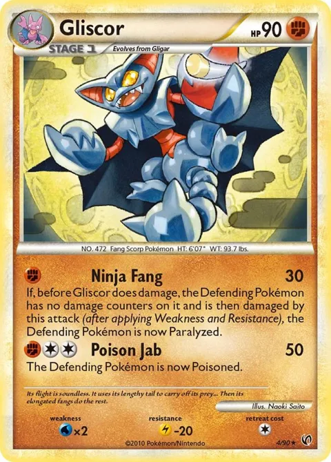 Gliscor #4/90 Reverse Holofoil Pokémon card from Undaunted