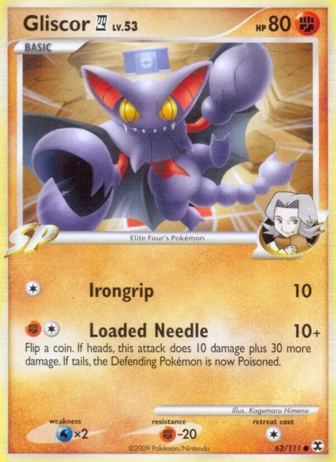 Gliscor E4 #62/111 Reverse Holofoil Pokémon card from Rising Rivals