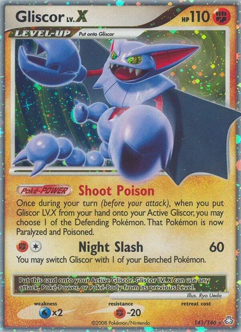 Gliscor LV.X #141/146 Holofoil Pokémon card from Legends Awakened