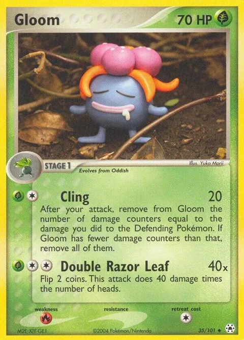 Gloom #35/101 Pokémon card from EX Hidden Legends