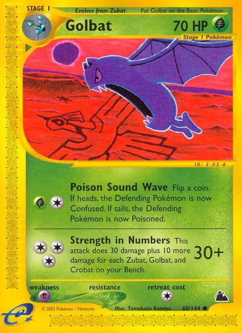 Golbat #060/144 Pokémon card from Skyridge
