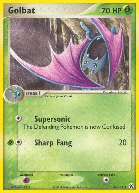 Golbat #36/101 Pokémon card from EX Hidden Legends