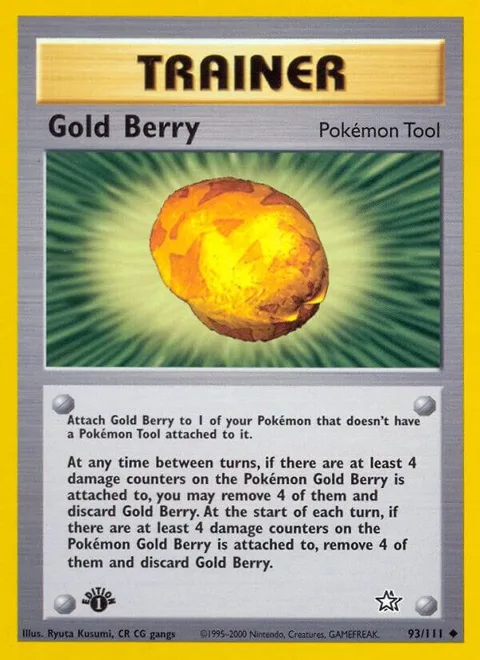 Gold Berry #093/111 Unlimited Pokémon card from Neo Genesis