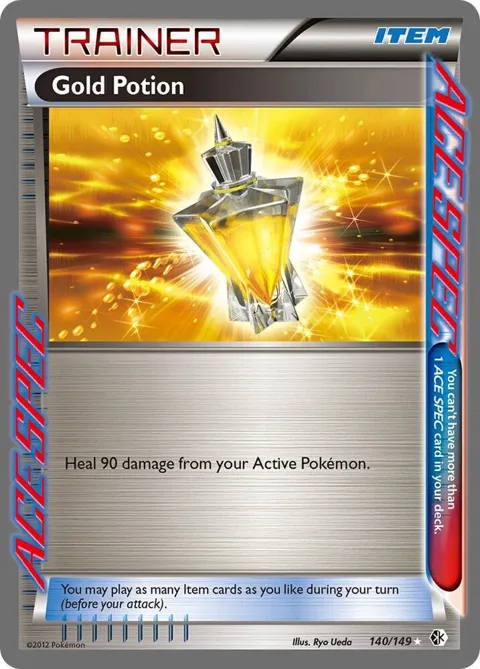 Gold Potion #140/149 Holofoil Pokémon card from Boundaries Crossed