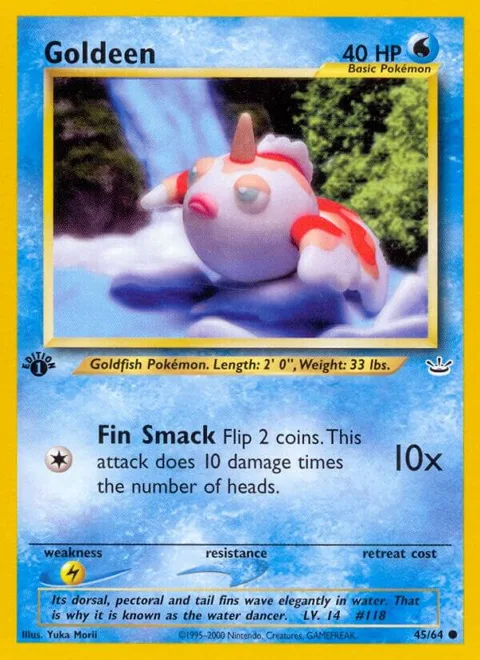 Goldeen #45/64 1st Edition Pokémon card from Neo Revelation