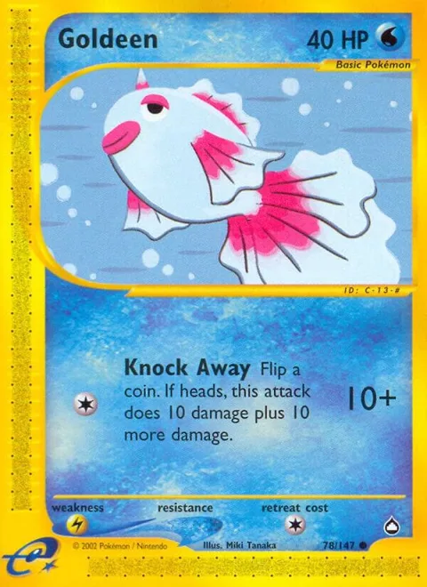 Goldeen #078/147 Reverse Holofoil Pokémon card from Aquapolis
