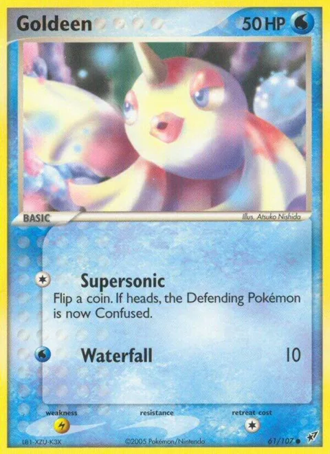Goldeen #61/107 Reverse Holofoil Pokémon card from EX Deoxys