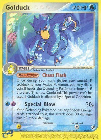 Golduck #17/100 Pokémon card from EX Sandstorm