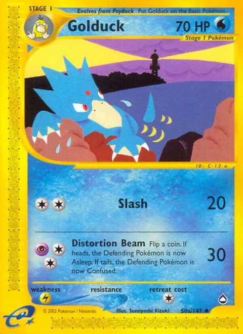 Golduck 50a #050a/147 Reverse Holofoil Pokémon card from Aquapolis