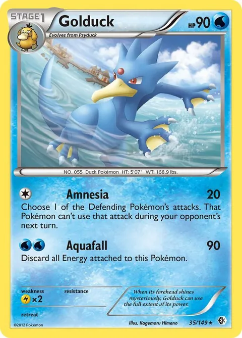 Golduck 35 #35/149 Reverse Holofoil Pokémon card from Boundaries Crossed