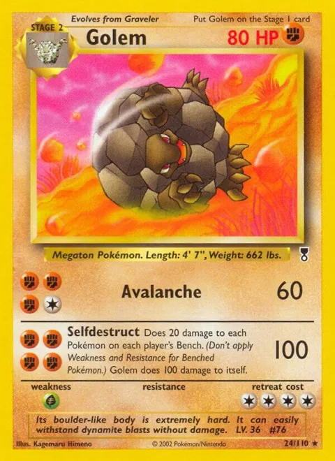 Golem #024/110 Reverse Holofoil Pokémon card from Legendary Collection