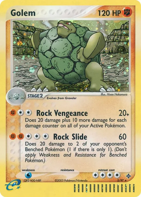 Golem #5/97 Holofoil Pokémon card from EX Dragon