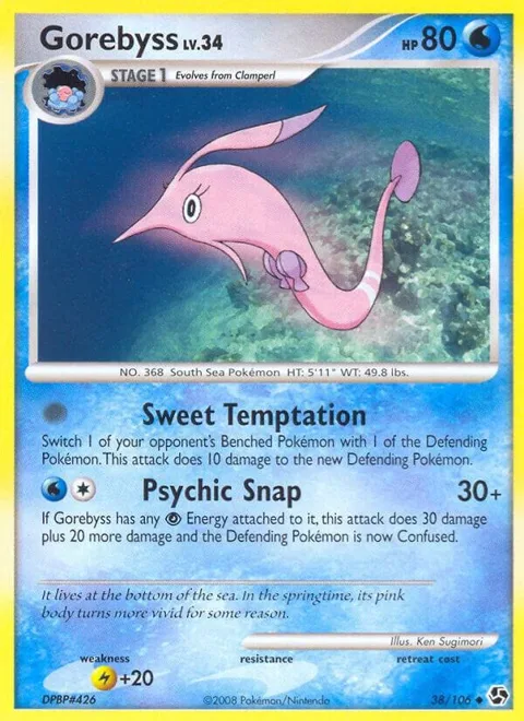 Gorebyss #38/106 Reverse Holofoil Pokémon card from Great Encounters
