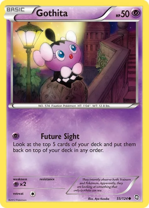 Gothita #55/124 Pokémon card from Dragons Exalted