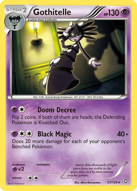 Gothitelle #57/124 Pokémon card from Dragons Exalted