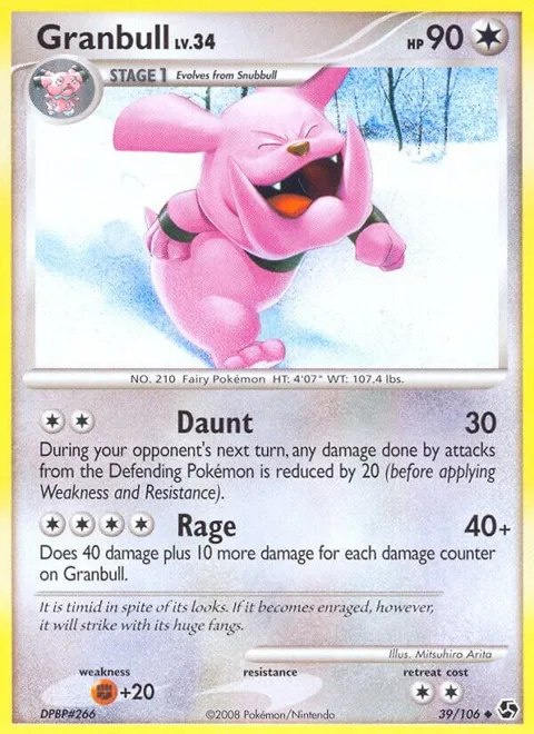 Granbull #39/106 Pokémon card from Great Encounters
