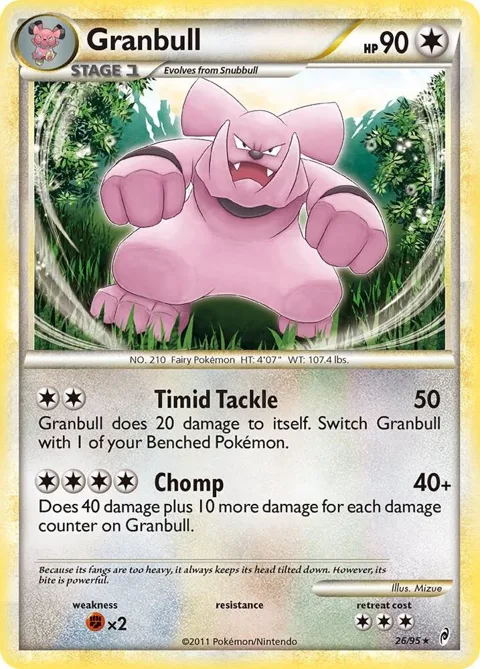Granbull #26/95 Pokémon card from Call of Legends