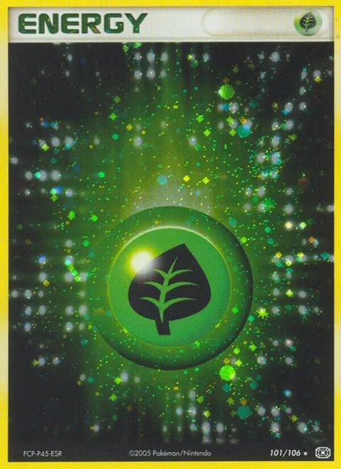 Grass Energy #101/106 Holofoil Pokémon card from EX Emerald