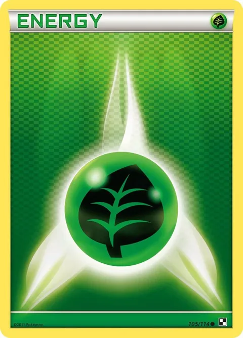 Grass Energy #105/114 Pokémon card from Black and White