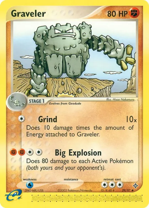 Graveler #29/97 Pokémon card from EX Dragon