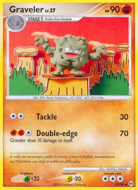 Graveler #37/99 Reverse Holofoil Pokémon card from Arceus