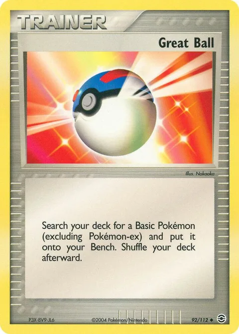 Great Ball #92/112 Reverse Holofoil Pokémon card from EX FireRed & LeafGreen