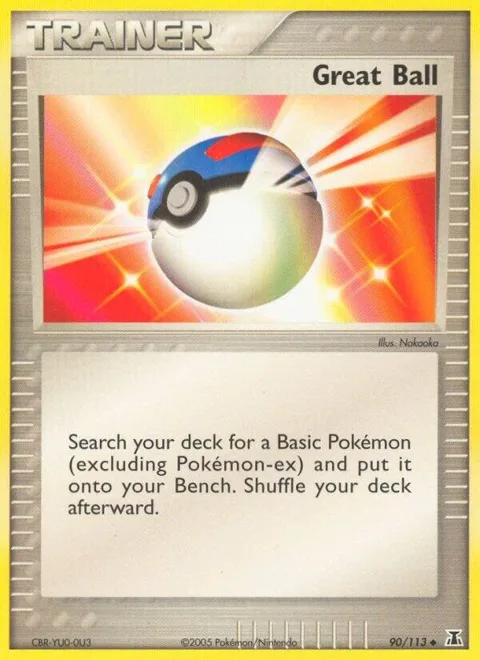 Great Ball #90/113 Reverse Holofoil Pokémon card from EX Delta Species
