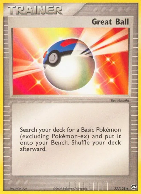 Great Ball #77/108 Pokémon card from EX Power Keepers