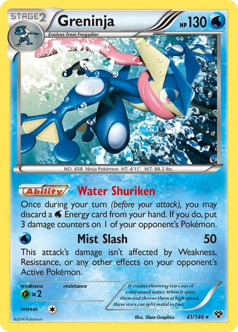 Greninja #41/146 Reverse Holofoil Pokémon card from XY Base Set
