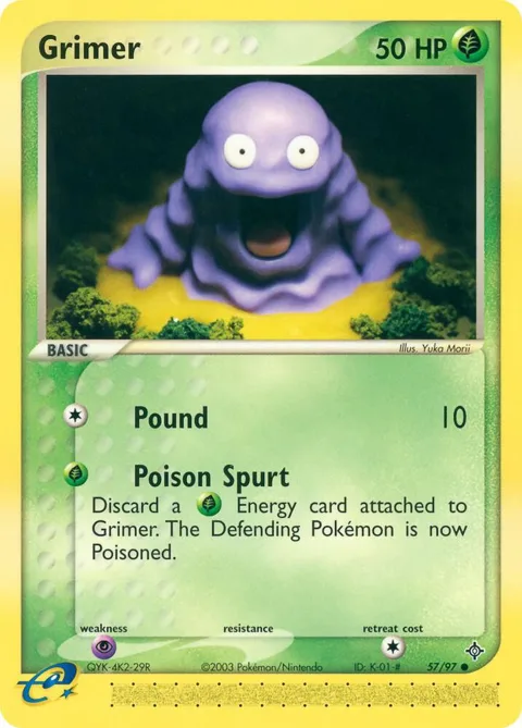 Grimer #57/97 Pokémon card from EX Dragon