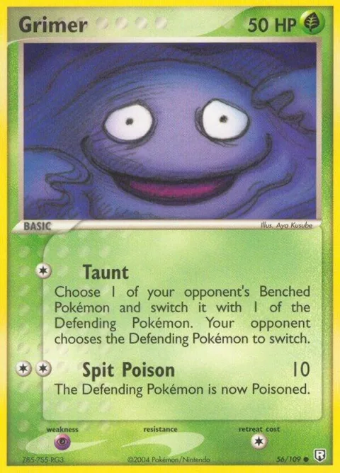 Grimer #56/109 Reverse Holofoil Pokémon card from EX Team Rocket Returns