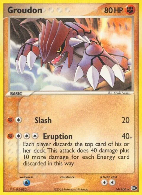 Groudon - 014/106 #14/106 Reverse Holofoil Pokémon card from EX Emerald