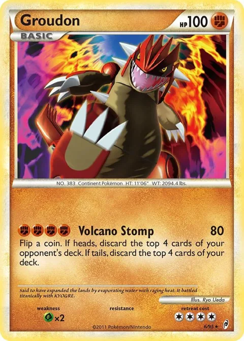 Groudon #6/95 Holofoil Pokémon card from Call of Legends