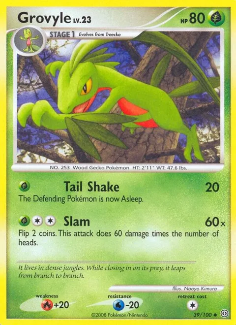 Grovyle #39/100 Pokémon card from Stormfront