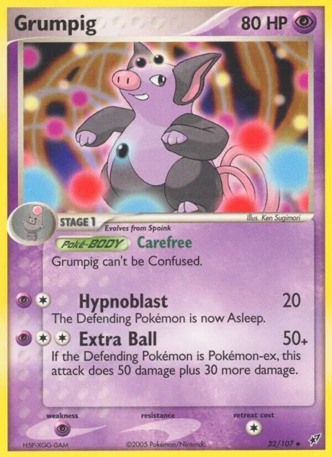 Grumpig #32/107 Pokémon card from EX Deoxys
