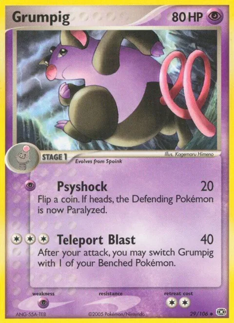 Grumpig - 029/106 #29/106 Pokémon card from EX Emerald