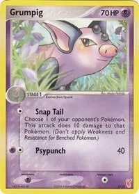 Grumpig #3/12 Pokémon card from EX Trainer Kit 2: Plusle & Minun
