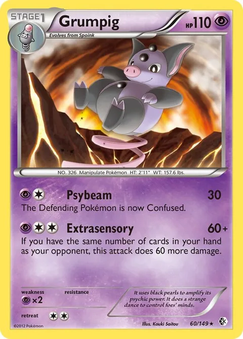 Grumpig #60/149 Pokémon card from Boundaries Crossed