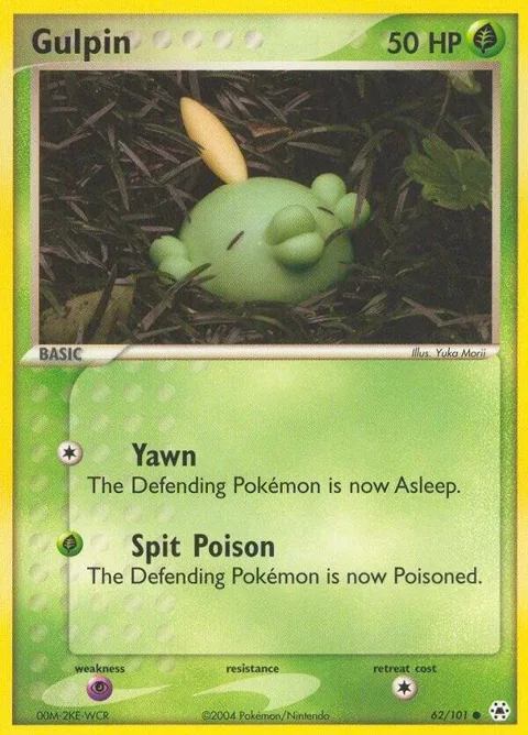 Gulpin #62/101 Pokémon card from EX Hidden Legends