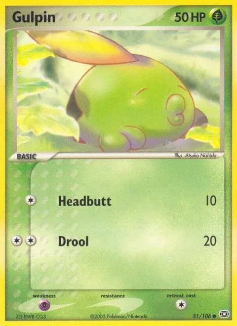Gulpin #51/106 Pokémon card from EX Emerald
