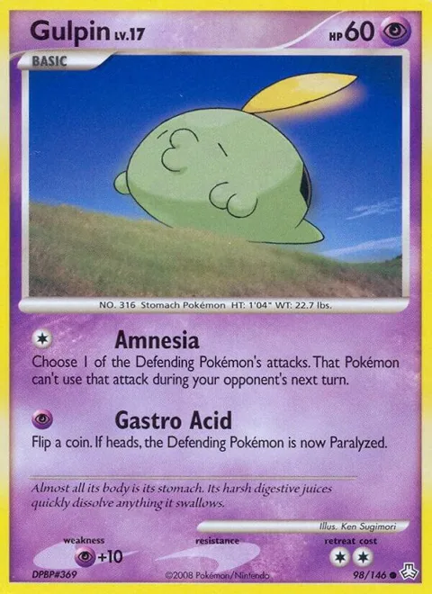 Gulpin #98/146 Pokémon card from Legends Awakened