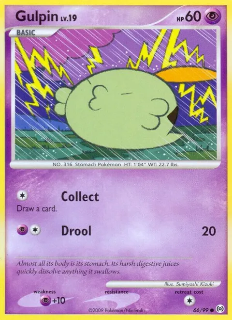 Gulpin 66 #66/99 Pokémon card from Arceus