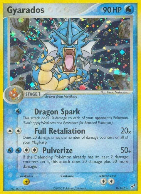 Gyarados #8/107 Reverse Holofoil Pokémon card from EX Deoxys