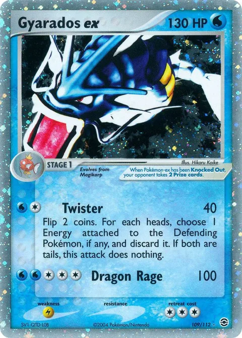 Gyarados ex #109/112 Pokémon card from EX FireRed & LeafGreen