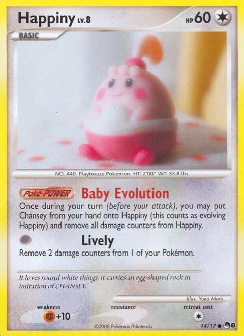 Happiny #014/017 Holofoil Pokémon card from POP Series 8